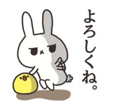The rabbit which is ennui sticker #7780699