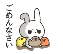 The rabbit which is ennui sticker #7780700