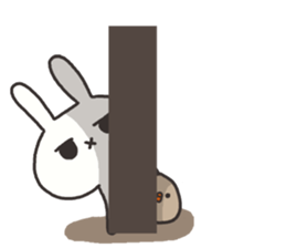 The rabbit which is ennui sticker #7780707