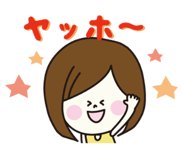 Girl of autumn scenery sticker #7781588