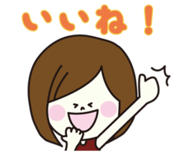 Girl of autumn scenery sticker #7781589