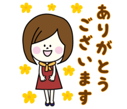 Girl of autumn scenery sticker #7781597