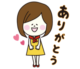 Girl of autumn scenery sticker #7781598