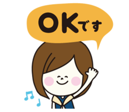 Girl of autumn scenery sticker #7781600