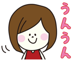 Girl of autumn scenery sticker #7781609