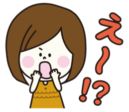 Girl of autumn scenery sticker #7781612