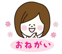Girl of autumn scenery sticker #7781614