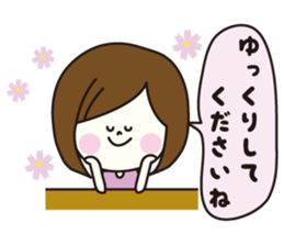 Girl of autumn scenery sticker #7781617