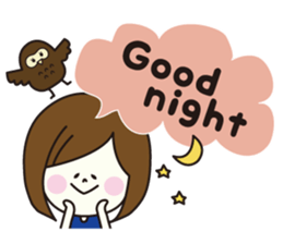 Girl of autumn scenery sticker #7781619