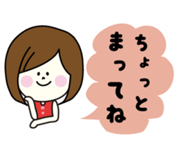 Girl of autumn scenery sticker #7781623