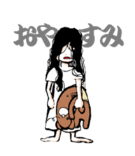 Scary girl sticker #7782393