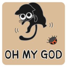 A naughty cat by Masayumi sticker #7784360