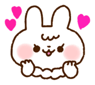 The rabbit in love sticker #7785268