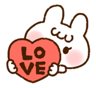 The rabbit in love sticker #7785278