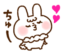 The rabbit in love sticker #7785282