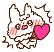 The rabbit in love sticker #7785290