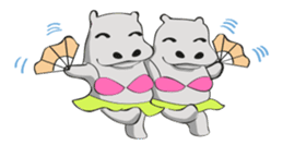 Homma the hippo sticker #7786269