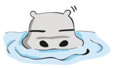 Homma the hippo sticker #7786270