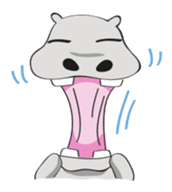Homma the hippo sticker #7786279