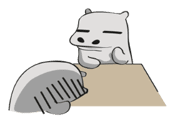 Homma the hippo sticker #7786289
