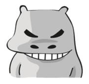Homma the hippo sticker #7786291