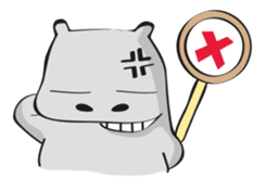 Homma the hippo sticker #7786293