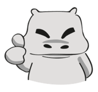 Homma the hippo sticker #7786294