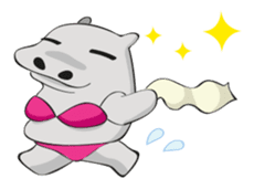 Homma the hippo sticker #7786303