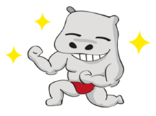 Homma the hippo sticker #7786306