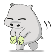 Homma the hippo sticker #7786307