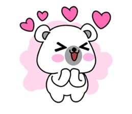 Fluffy Polar Bear Snowman sticker #7786388