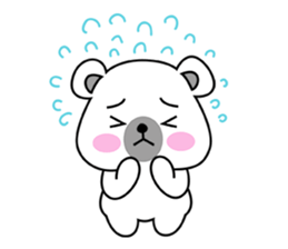 Fluffy Polar Bear Snowman sticker #7786389