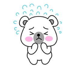 Fluffy Polar Bear Snowman sticker #7786389