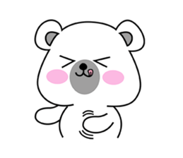 Fluffy Polar Bear Snowman sticker #7786390