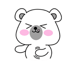 Fluffy Polar Bear Snowman sticker #7786390