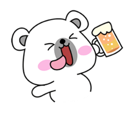 Fluffy Polar Bear Snowman sticker #7786392