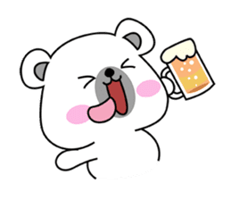 Fluffy Polar Bear Snowman sticker #7786392