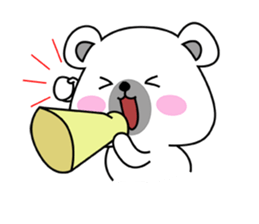 Fluffy Polar Bear Snowman sticker #7786393