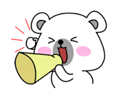 Fluffy Polar Bear Snowman sticker #7786393