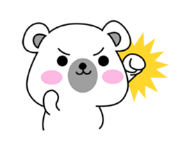 Fluffy Polar Bear Snowman sticker #7786394