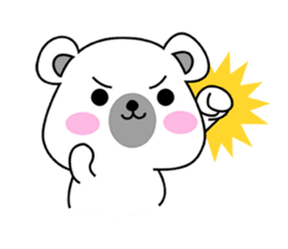 Fluffy Polar Bear Snowman sticker #7786394