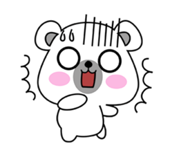 Fluffy Polar Bear Snowman sticker #7786396