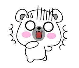 Fluffy Polar Bear Snowman sticker #7786396