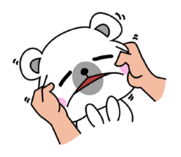 Fluffy Polar Bear Snowman sticker #7786397