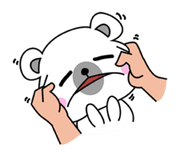 Fluffy Polar Bear Snowman sticker #7786397