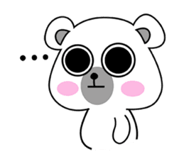 Fluffy Polar Bear Snowman sticker #7786399