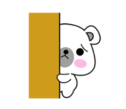 Fluffy Polar Bear Snowman sticker #7786400