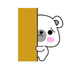 Fluffy Polar Bear Snowman sticker #7786400