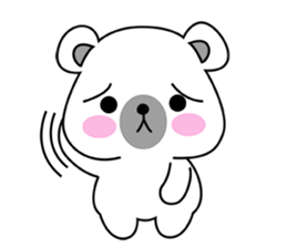 Fluffy Polar Bear Snowman sticker #7786402