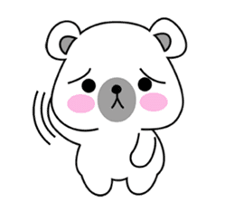 Fluffy Polar Bear Snowman sticker #7786402